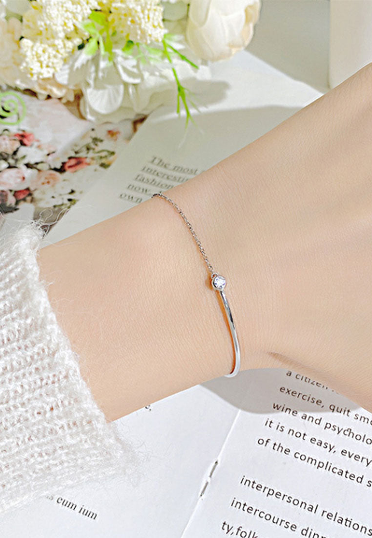 루이사 큐빅 지르코니아 펜던트 체인 팔찌