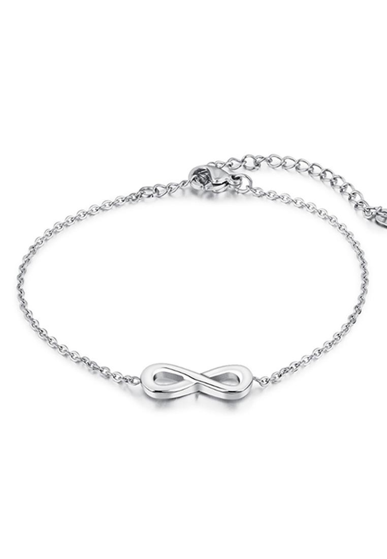 영원한 사랑 실버 체인 팔찌