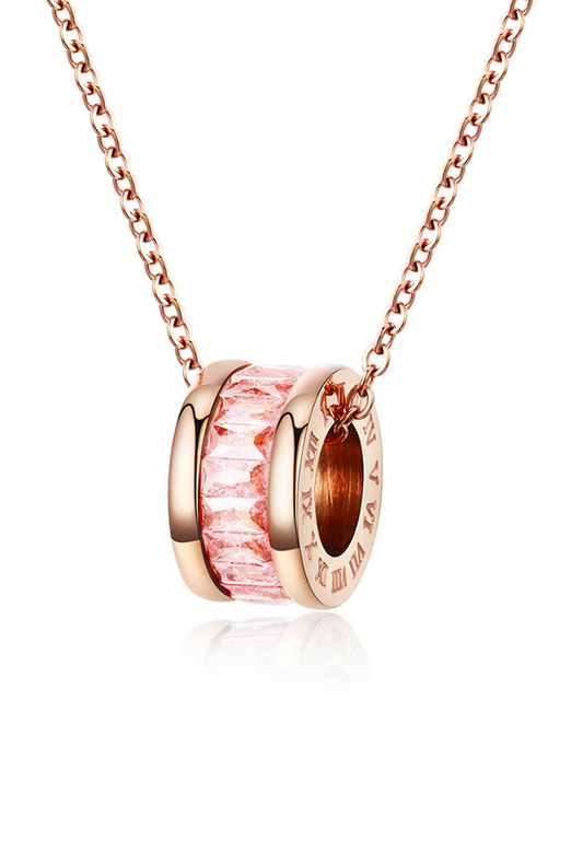 해양 빈정석 로마 숫자 목걸이