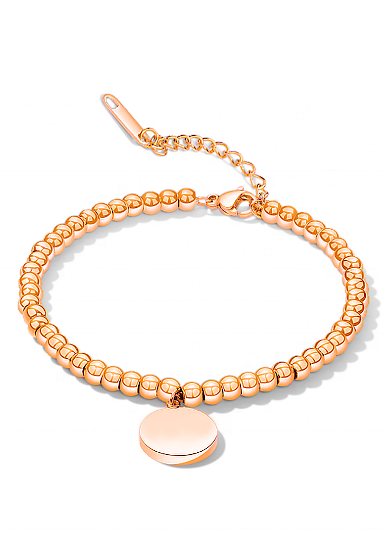 메달리온 라운드 각인 가능한 펜던트 페르시 볼 체인 팔찌