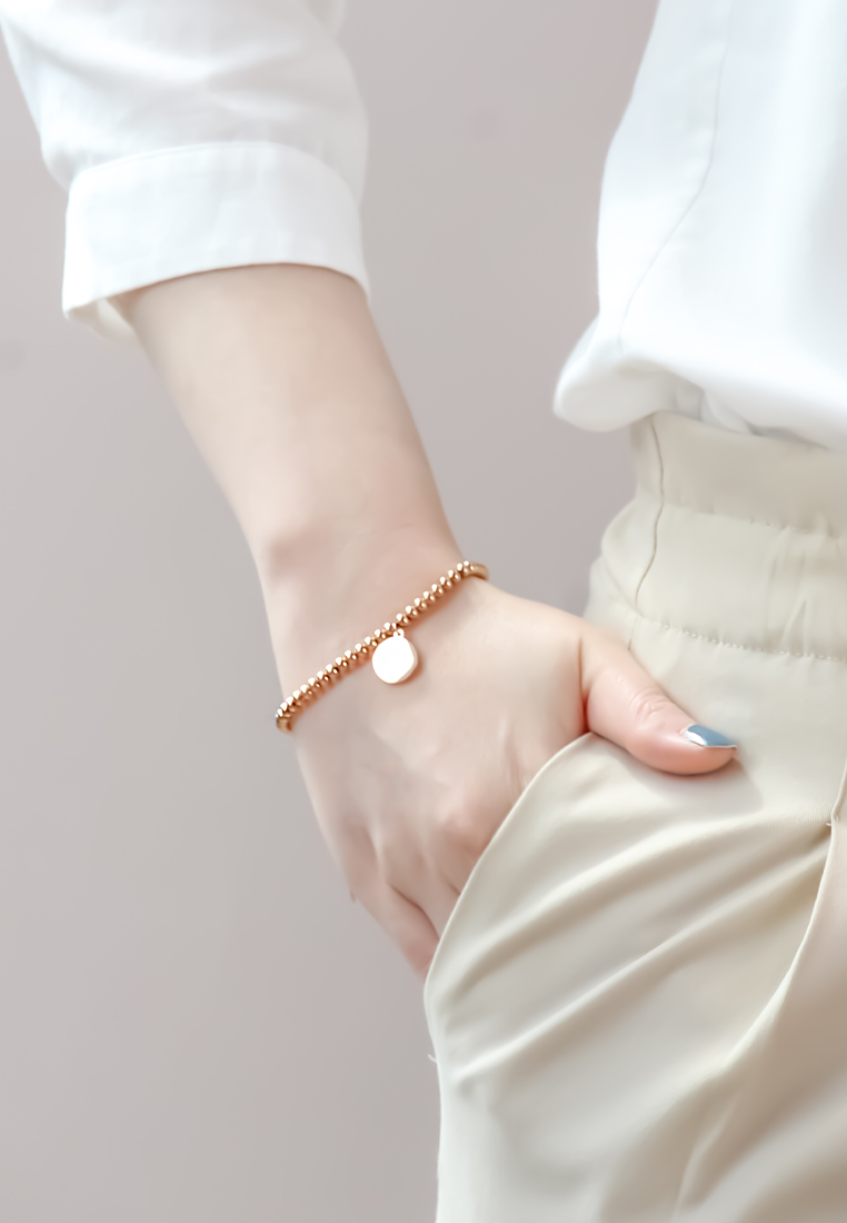 메달리온 라운드 각인 가능한 펜던트 페르시 볼 체인 팔찌