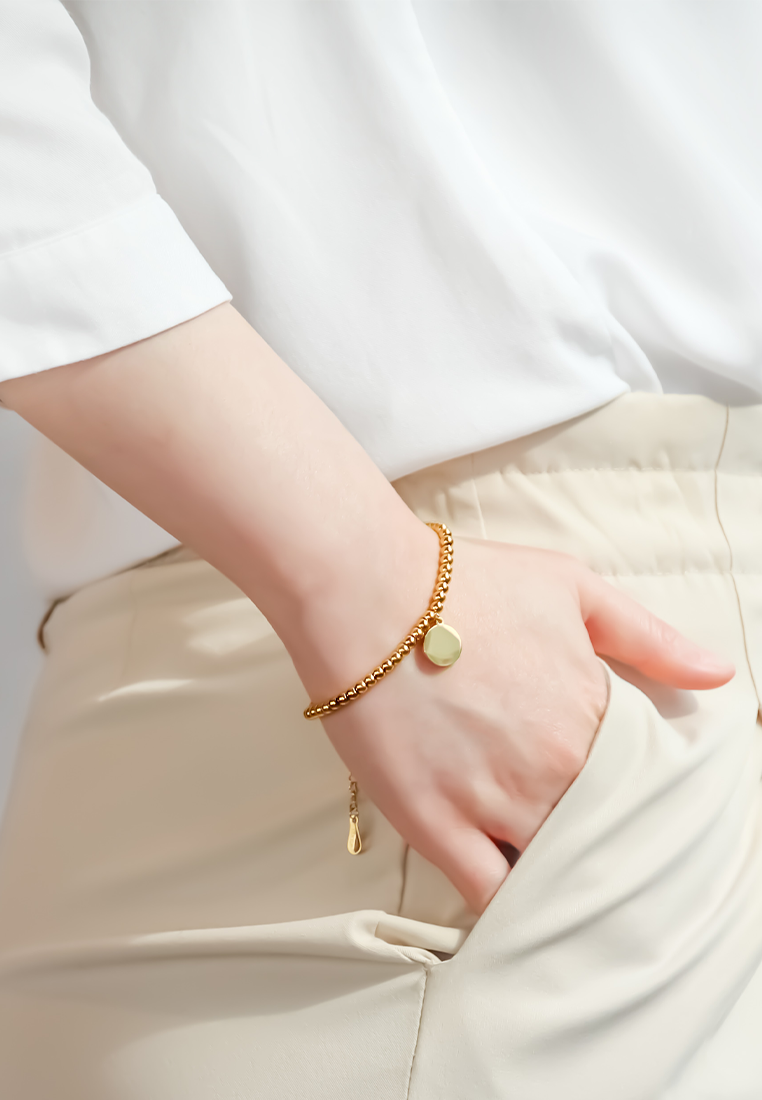 메달리온 라운드 각인 가능한 펜던트 페르시 볼 체인 팔찌